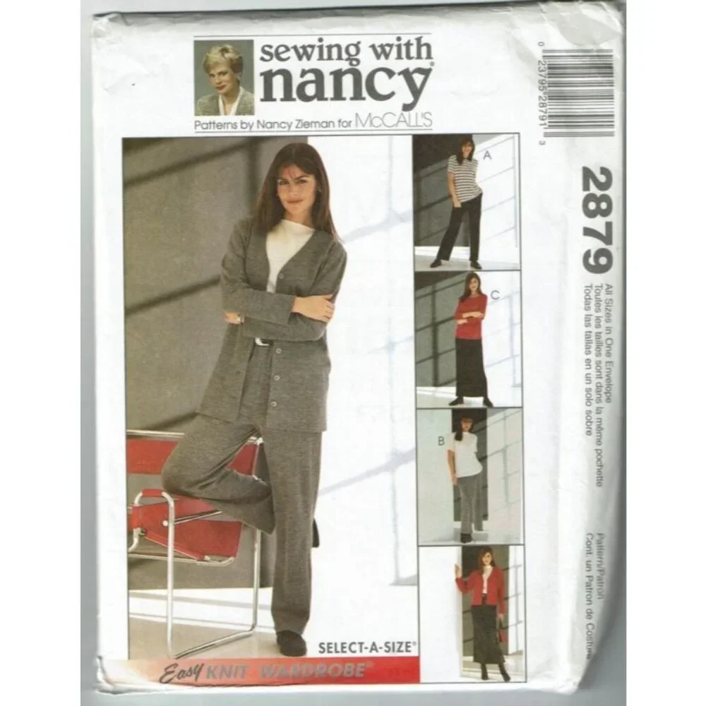 McCalls Sewing Pattern 2879 Jacket Top Pants‎ Skirt Misses Size S-XL